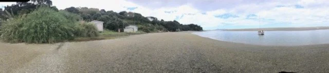 The Mangawhai beach where the Daring was built in 1863.
