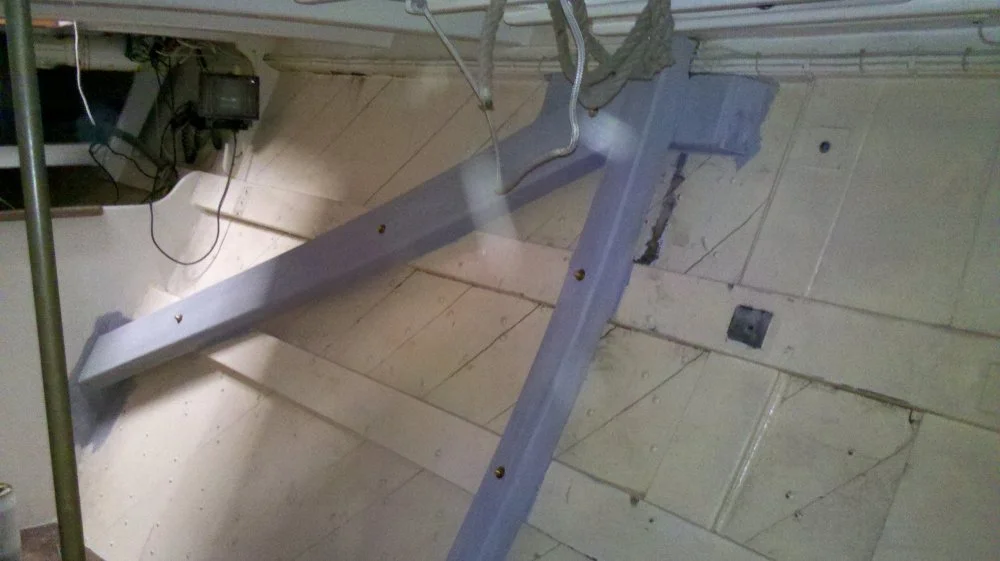 Strengthening added to the Starboard bow.