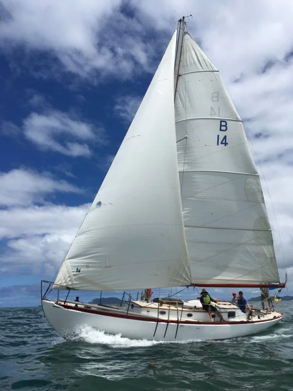 Under full sail in Hawaii.