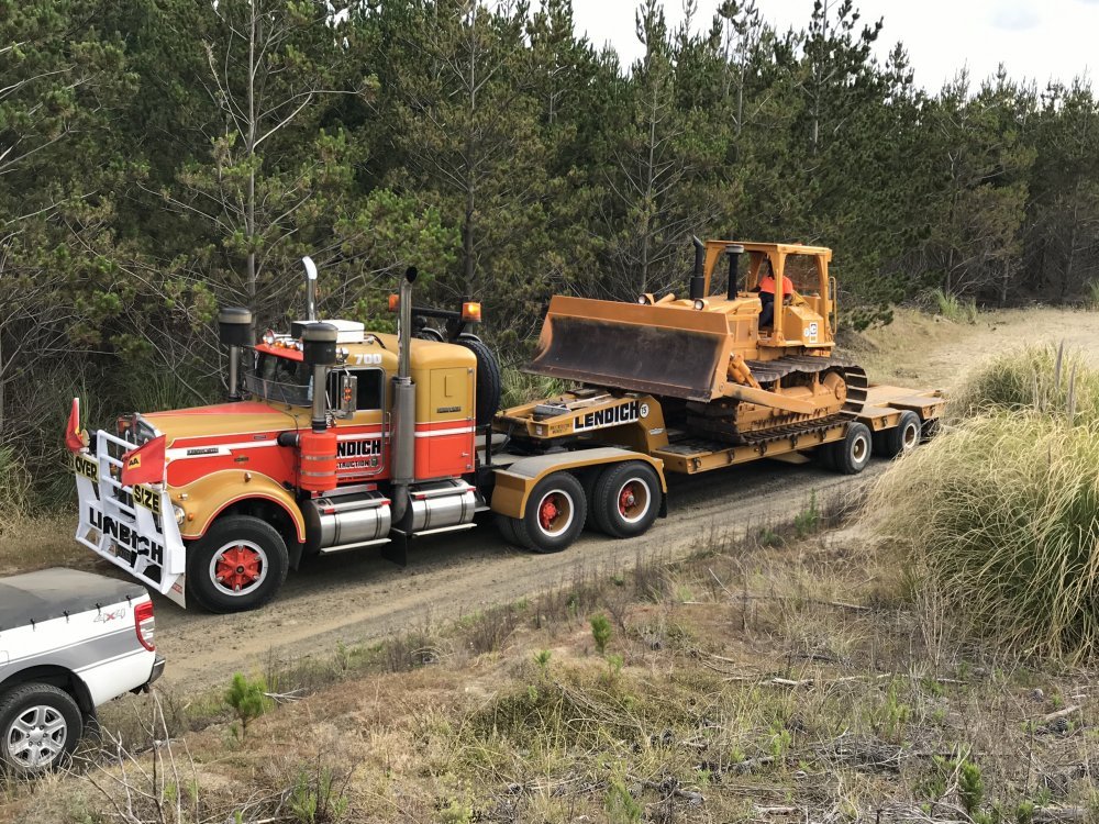 Moving in the heavy machinery through Woodhill Forest.