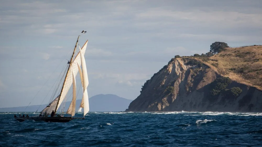 Waitangi exiting Tiri passage on the way to Mahurangi.