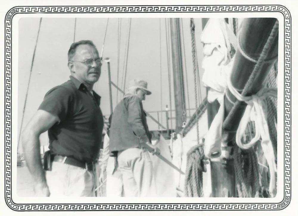 Jack Pruyn on board Thelma 1956.