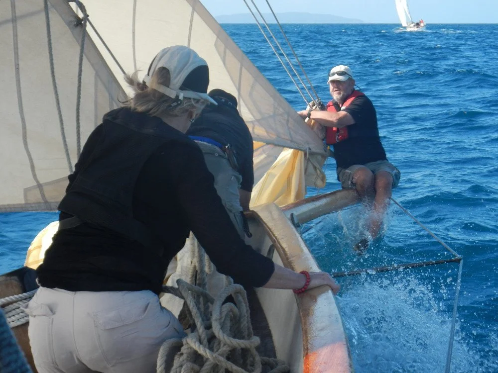 Hans Recter taking a dip on Waitangi..