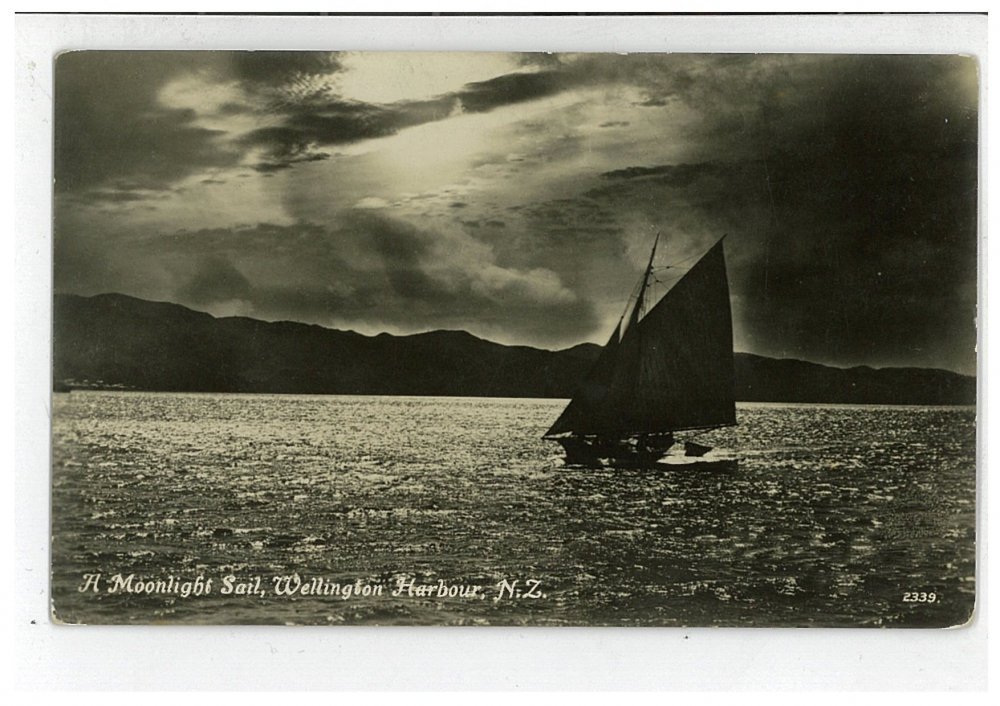 Daylight photo developed with deeper contrast. 1925 postcard.