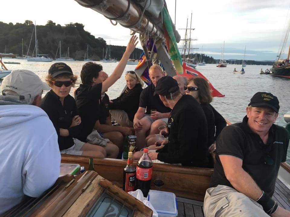 Thelma crew relaxing.