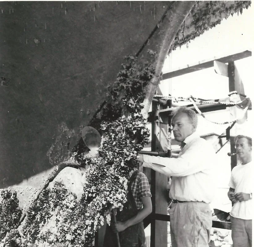 Thelmas first haulout in 1954 after purchase from US navy.