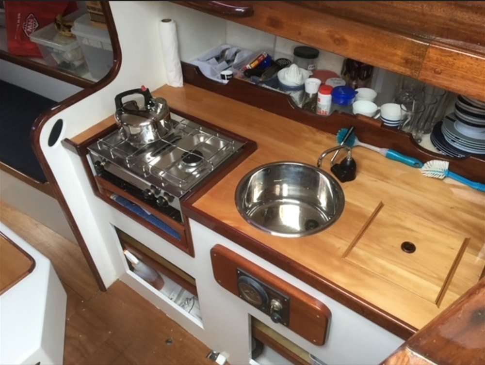 Galley fitout to improve cruising comfort.
