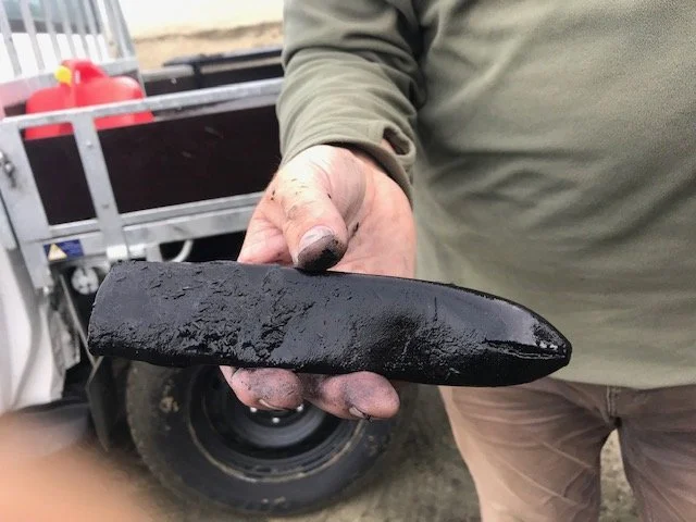 Knife sheath located in the bilge.