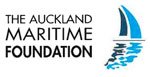 Logo of the Auckland Maritime Foundation featuring stylized sailboat and water design.