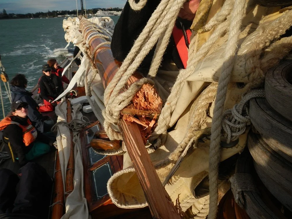 All those sharp ends and no damage to the sails!!