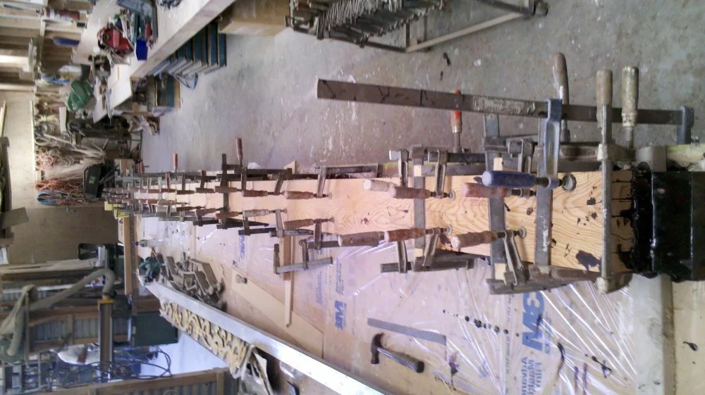 New bowsprit under construction.