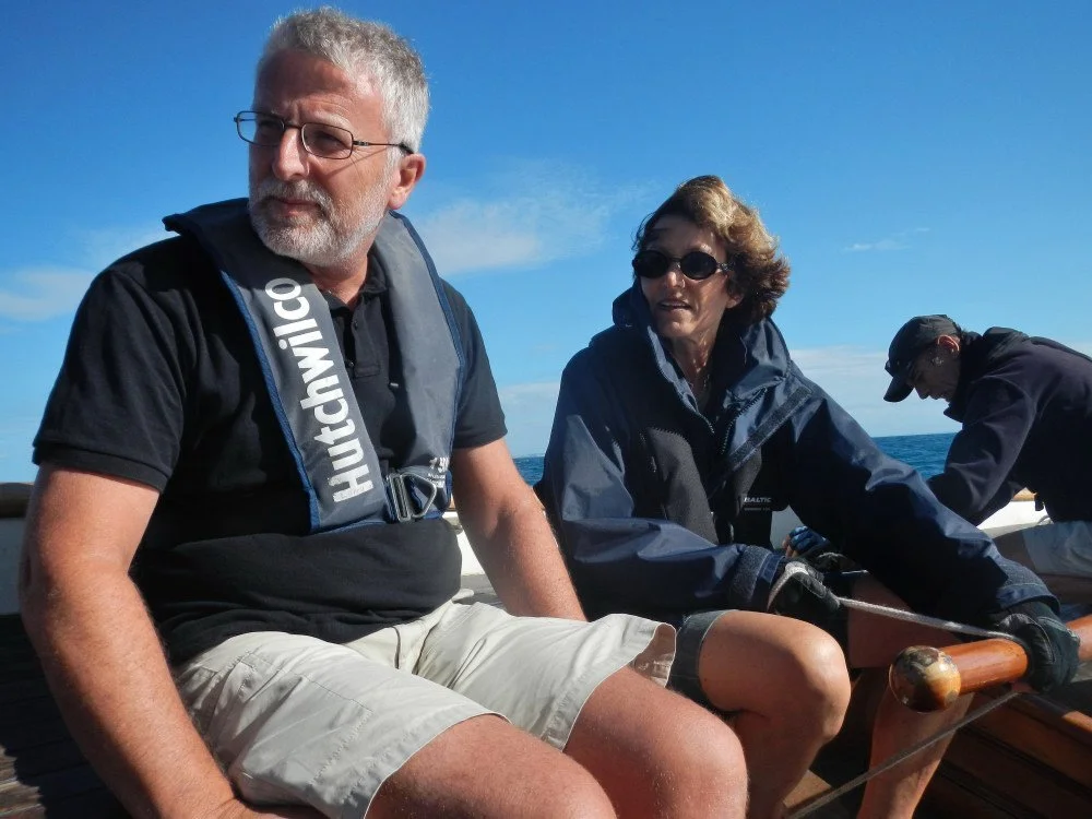 Helen Lovett helming Waitangi.