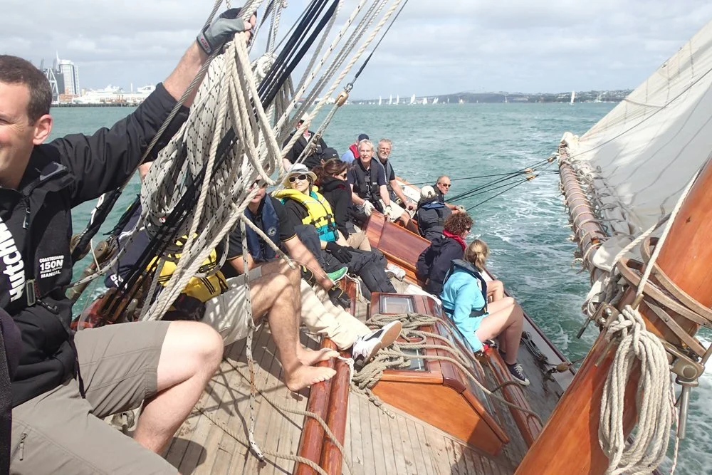 A full crew on board Waitangi.