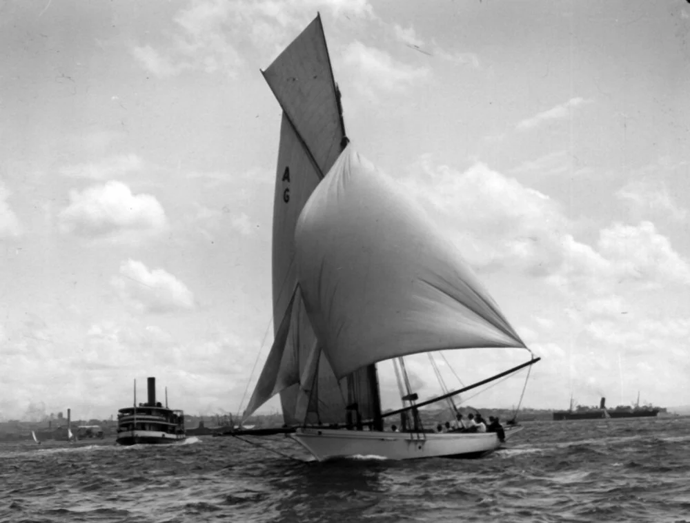 Waitangi under full sail.
