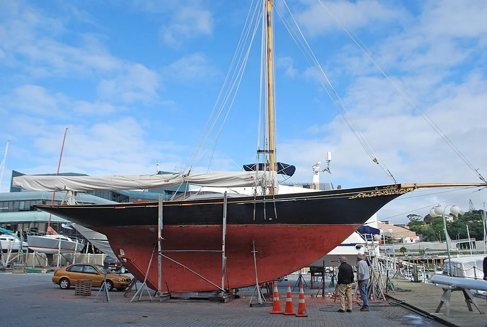 Waitangi below the water line. Pier 21 June 2011.