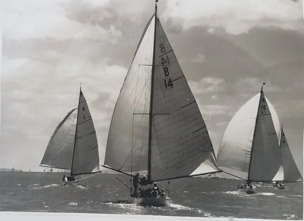 Tangaroa under full sail from the Bates family archives.