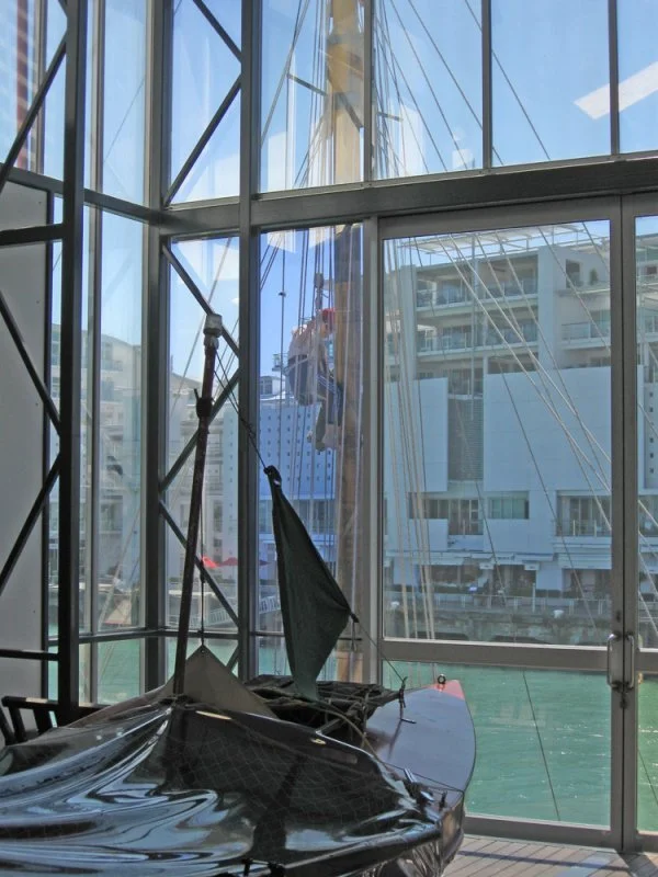 An interesting view from inside the Voyager New Zealand Maritime Museum. Photo by Don Robertson.