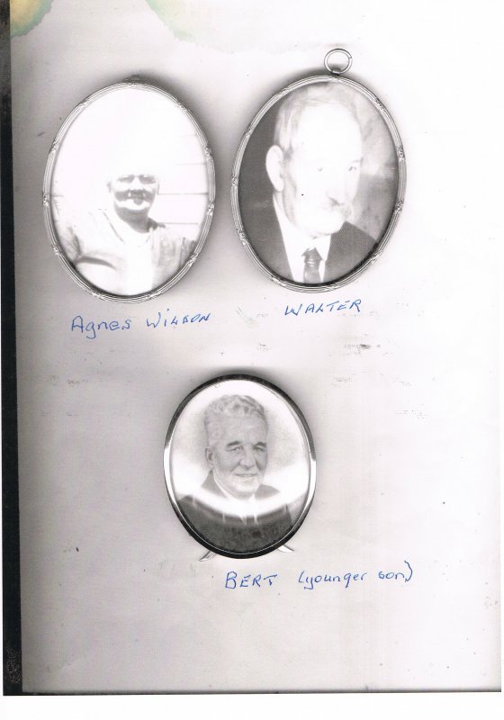 Walter Wilson, wife agnes and younger son Bert.