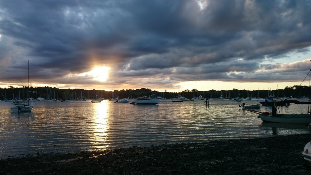 Sunset.