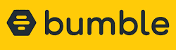 Bumble logo with black text and an icon of three horizontal lines on a yellow background.