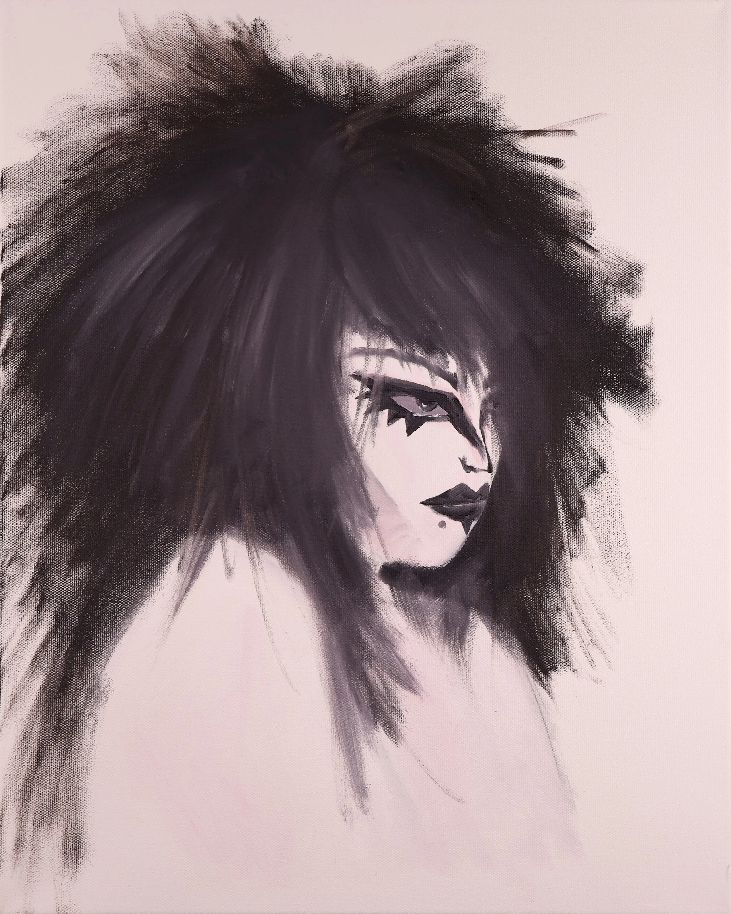 untitled goth punk portrait, oil on canvas, 2026