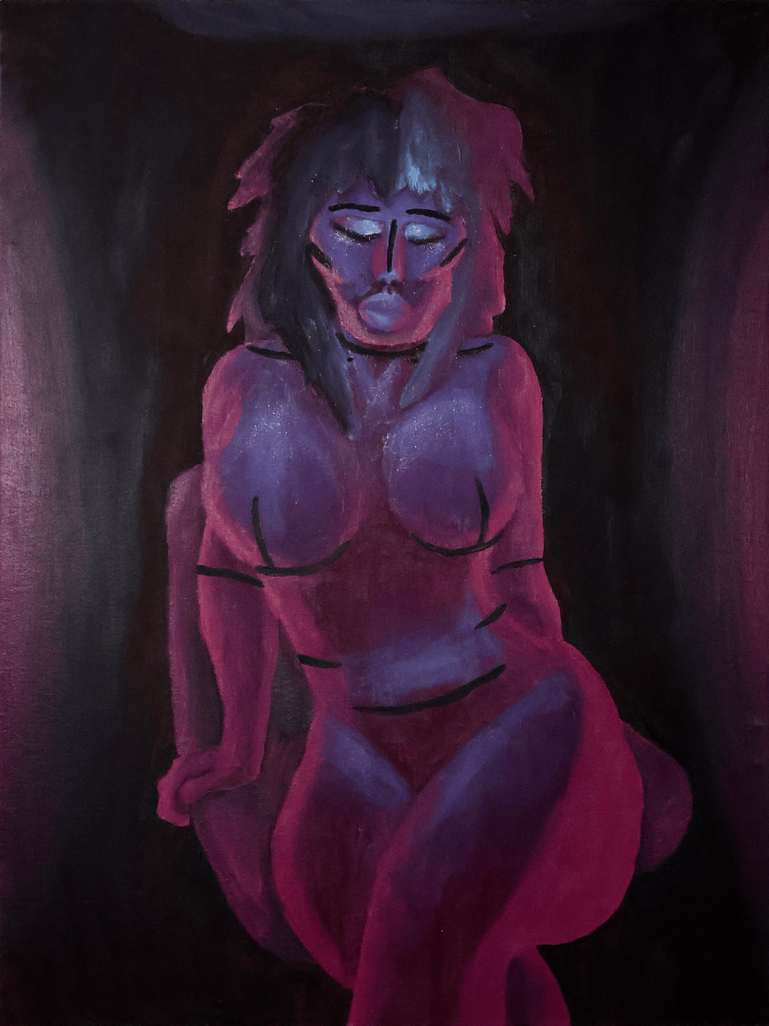 A Self Portrait Of Mine And Other's Image, oil on canvas, 2026