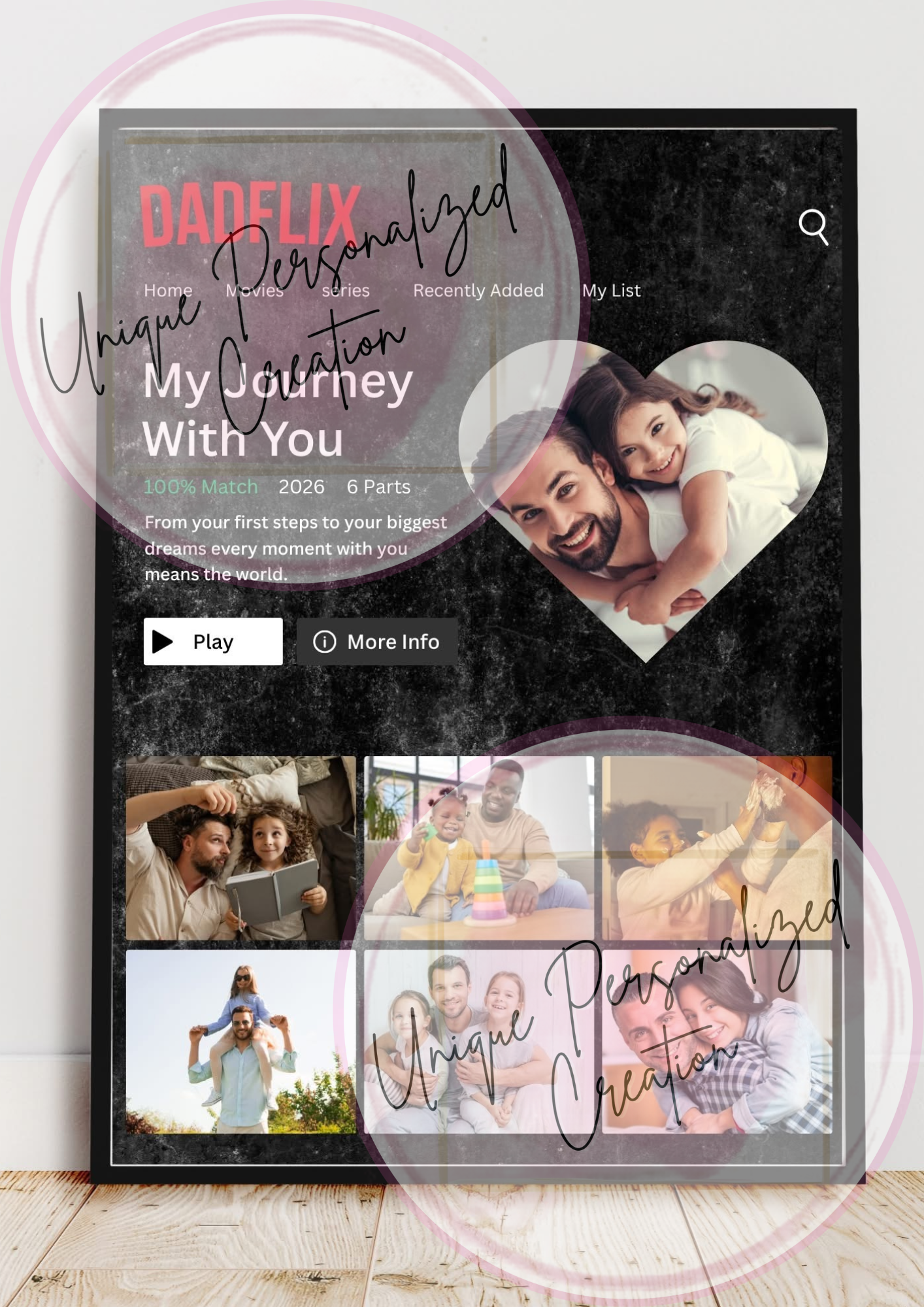 Dadflix A3 Photo Frame