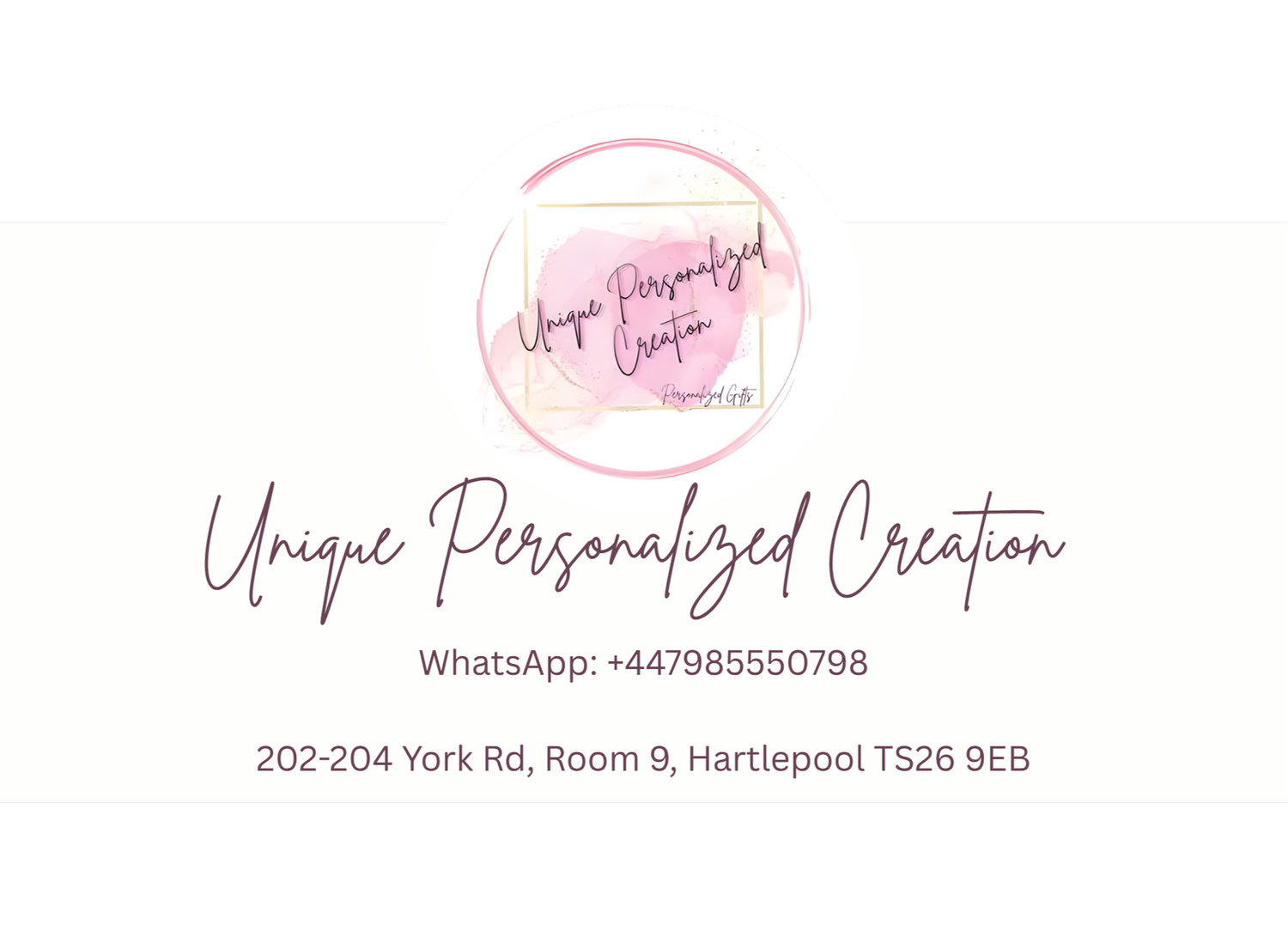 Unique Personalized Creation
