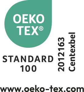Logo OEKO-TEX Standard 100 con anno 2013 e sito web www.oeko-tex.com.