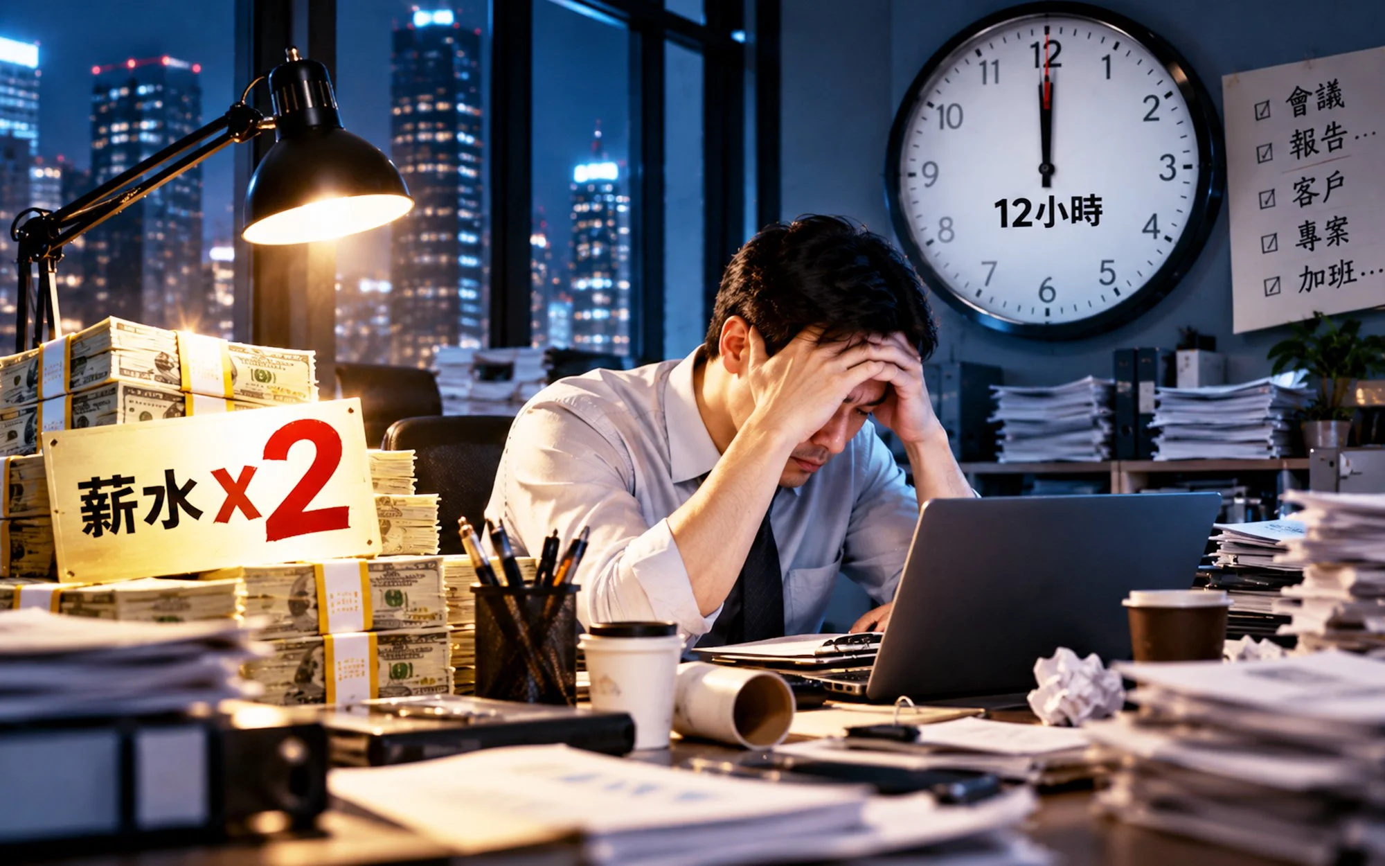 如果薪水增加一倍，但每天要工作12小時，你願意嗎？