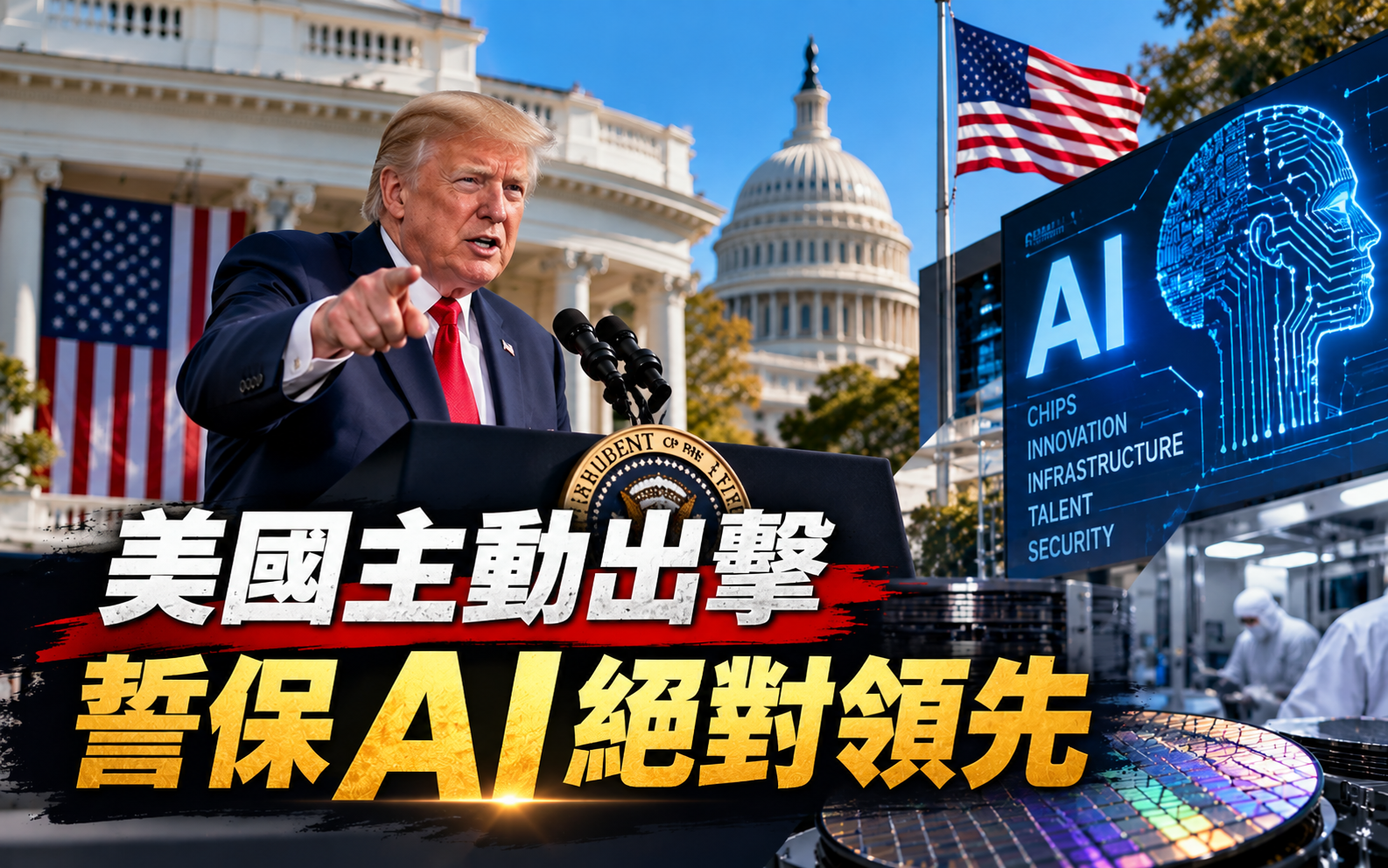 美國主動出擊　誓保AI絕對領先
