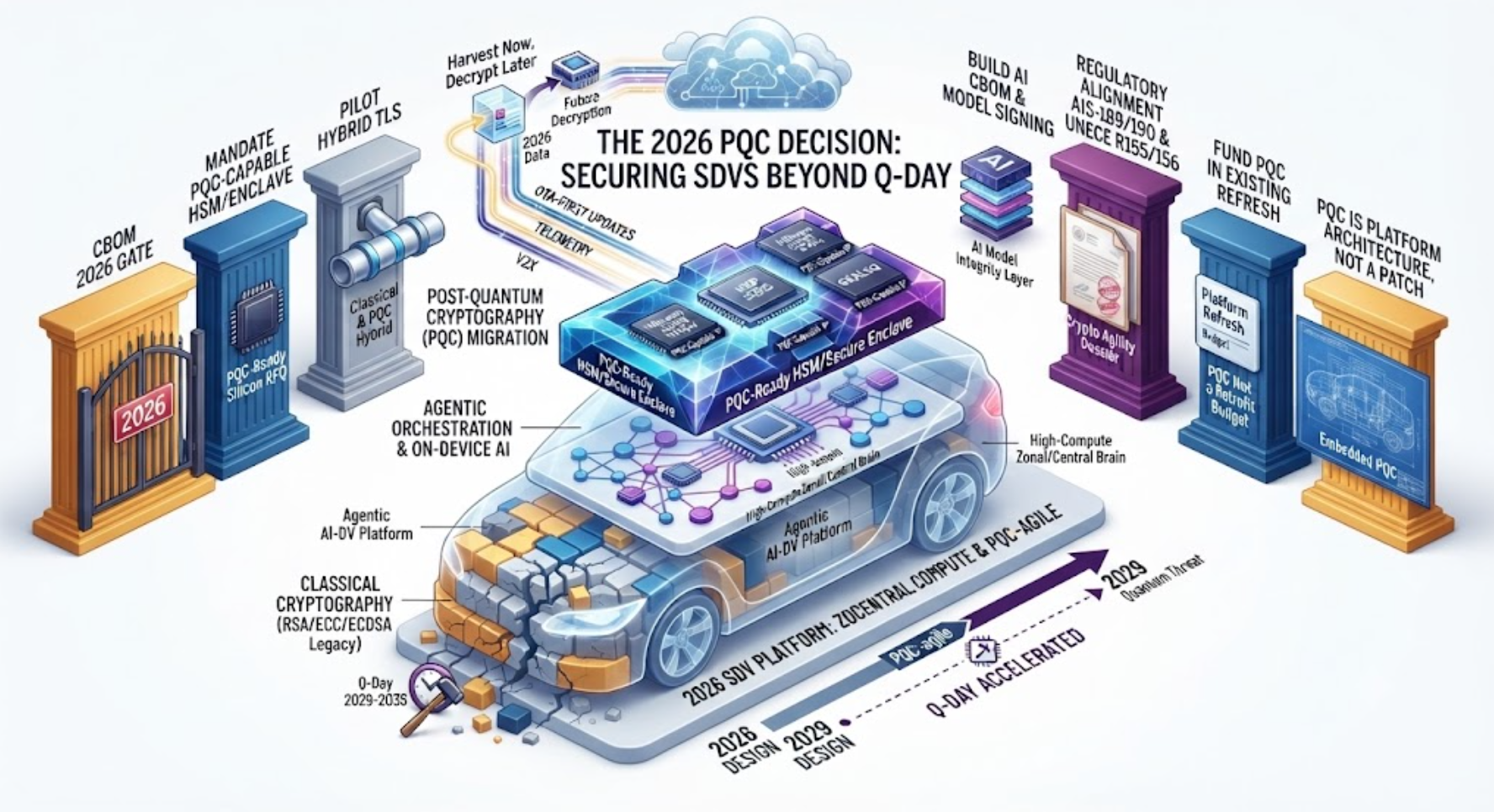 Post-Quantum Cryptography (PQC) for SDV and AI-DV Platforms