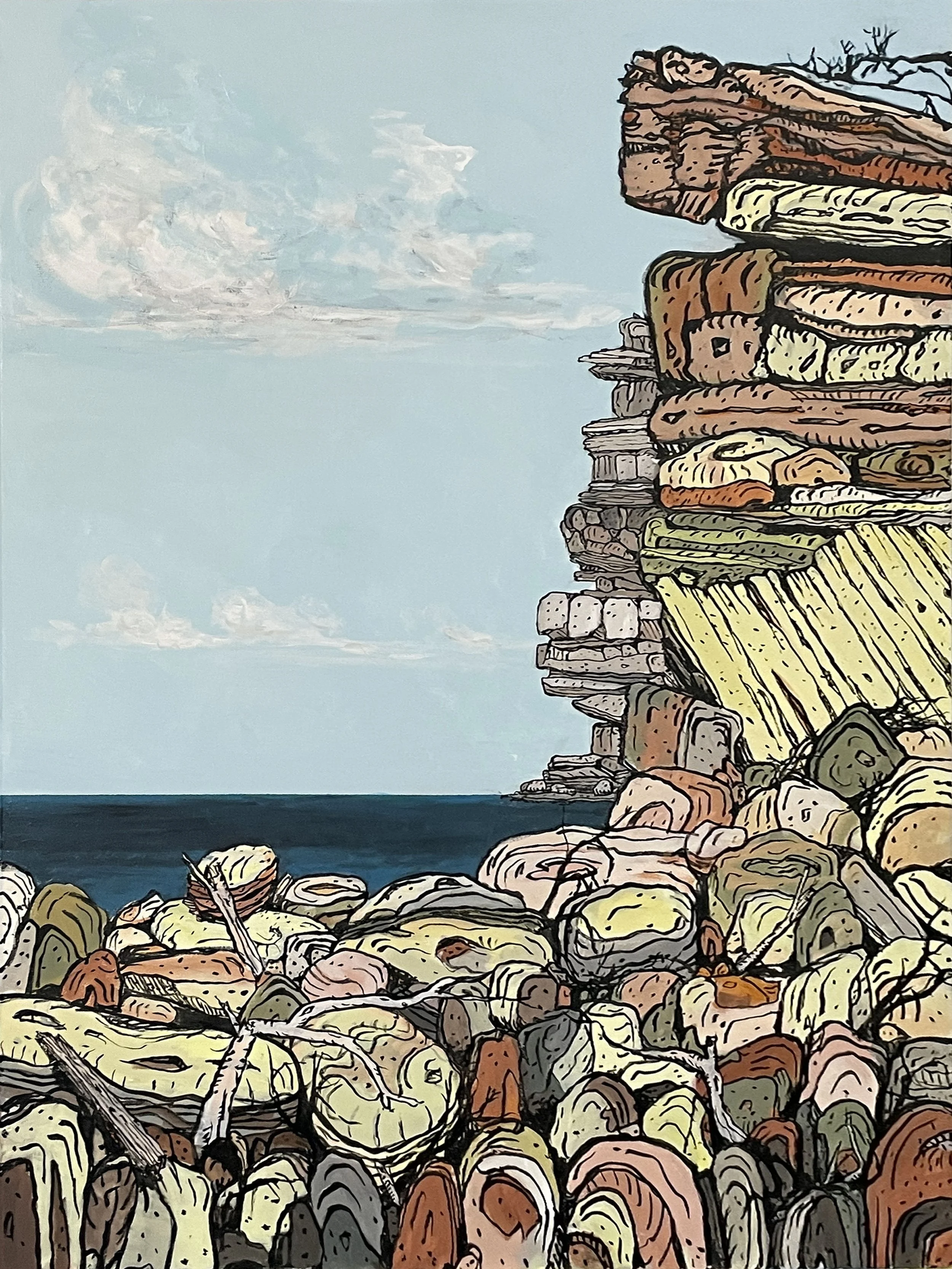 Garungal Cliff Face (2021 Paddington Art Prize Finalist)