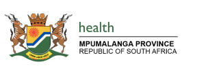 Logo of Mpumalanga Province, South Africa, with the words 'health MPUMALANGA PROVINCE REPUBLIC OF SOUTH AFRICA'