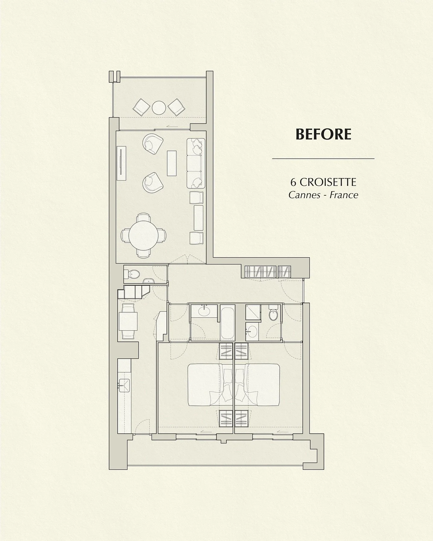 ✨ Before / After: A bespoke transformation in Cannes ✨

Located opposite the prestigious Palais des Festivals, this apartment was entirely redesigned to tackle an ambitious challenge: transforming 2 bedrooms into 3 en-suite bedrooms while maintaining