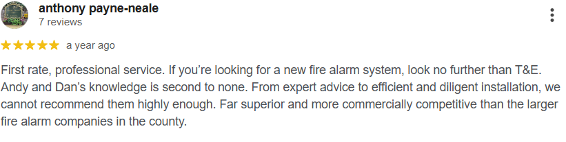 Review of fire alarm system installation