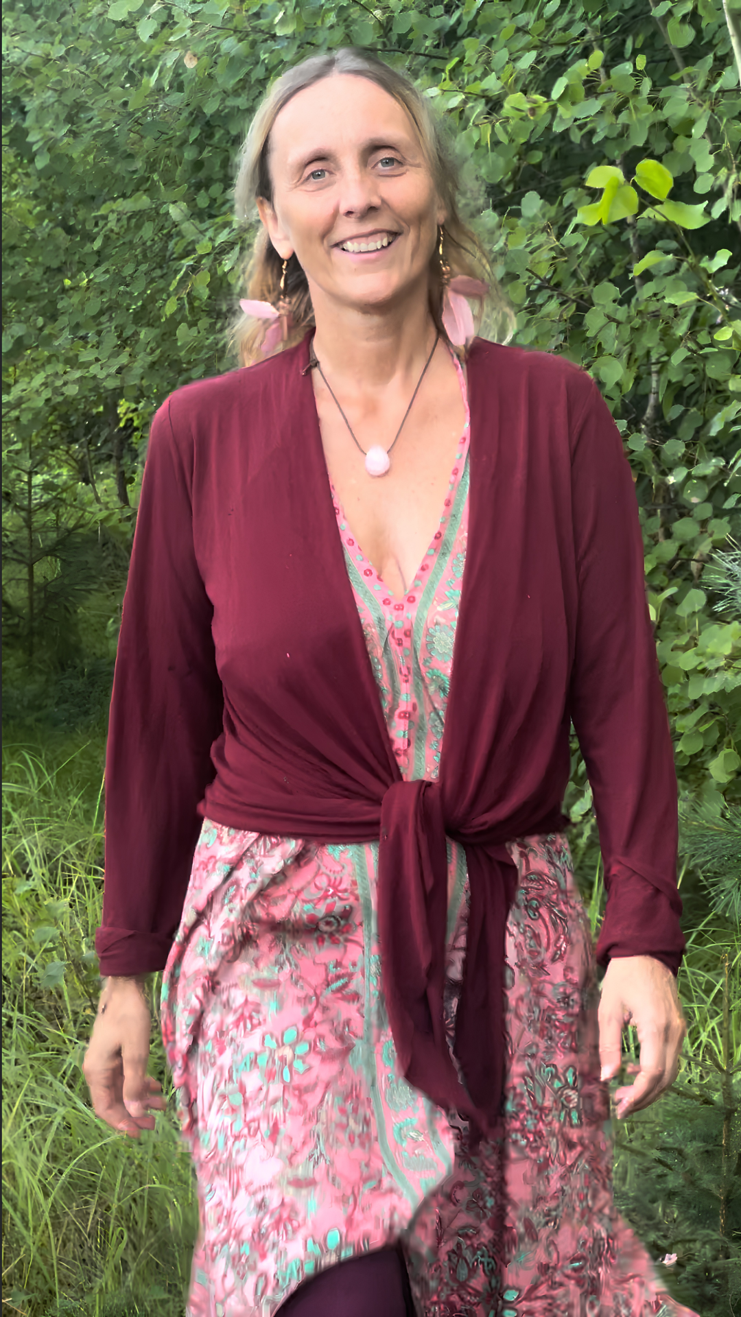 Annica Hill walking in nature giving a grounded and reliable picture about herself.