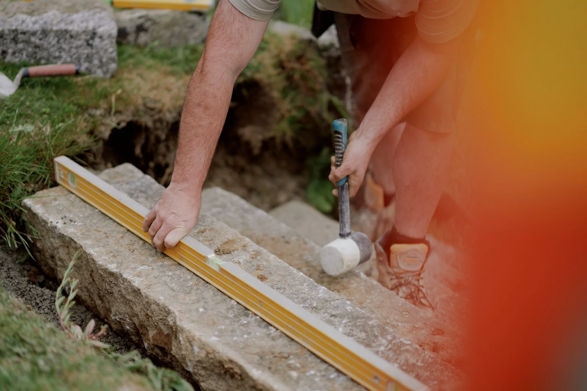 Ongoing drystone wall work | Calamansac
