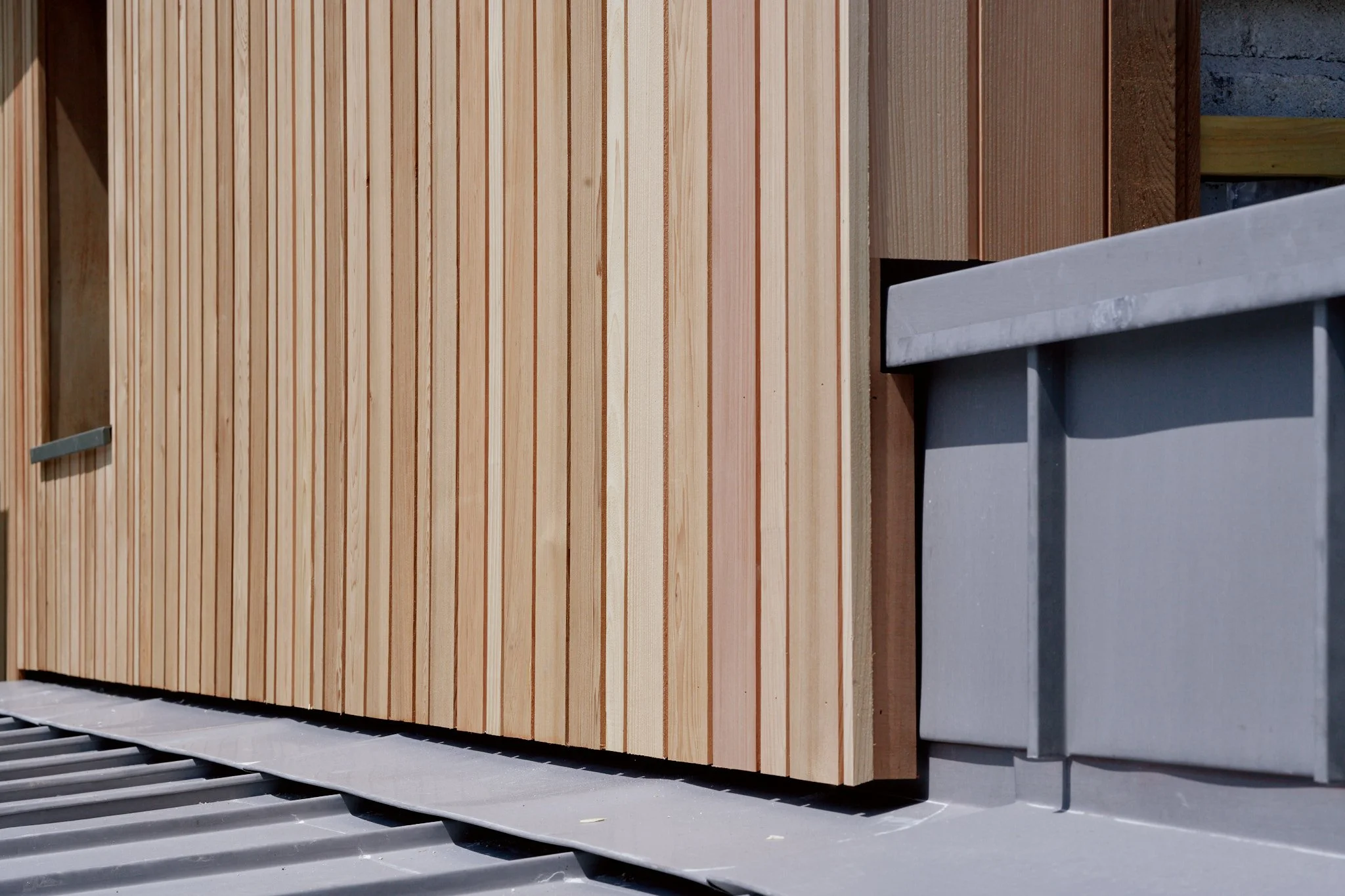 Cladding and roof detail, Tregelly - Passivhaus | Berryman Construction