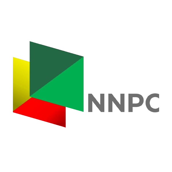 A pie chart with segments in yellow, red, green, and dark green, accompanied by text that appears to be the NNPC LTD logo or brand name.