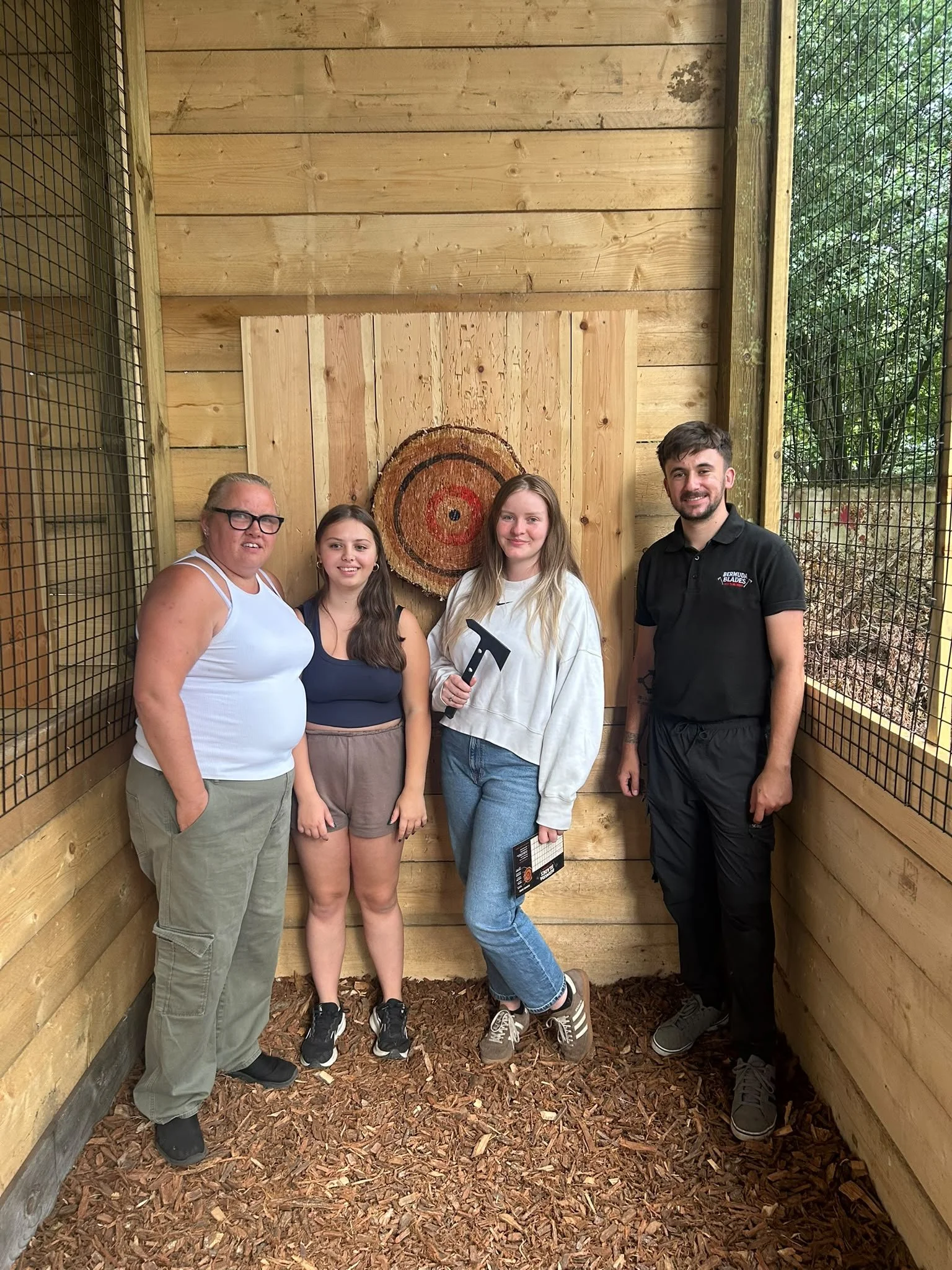 Axe throwing at Bermuda Blades in Henlow, Bedfordshire