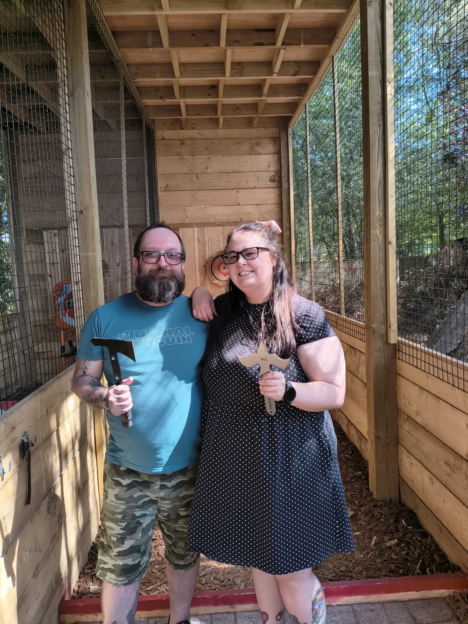 Axe throwing at Bermuda Blades in Henlow, Bedfordshire