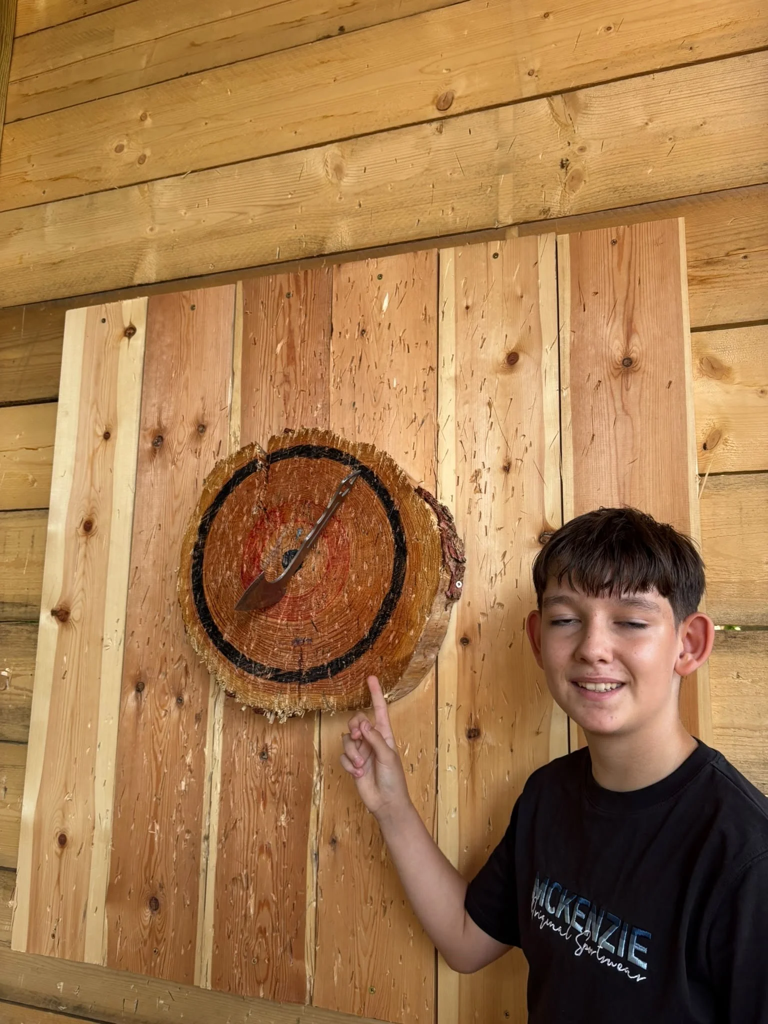 Axe throwing at Bermuda Blades in Henlow, Bedfordshire