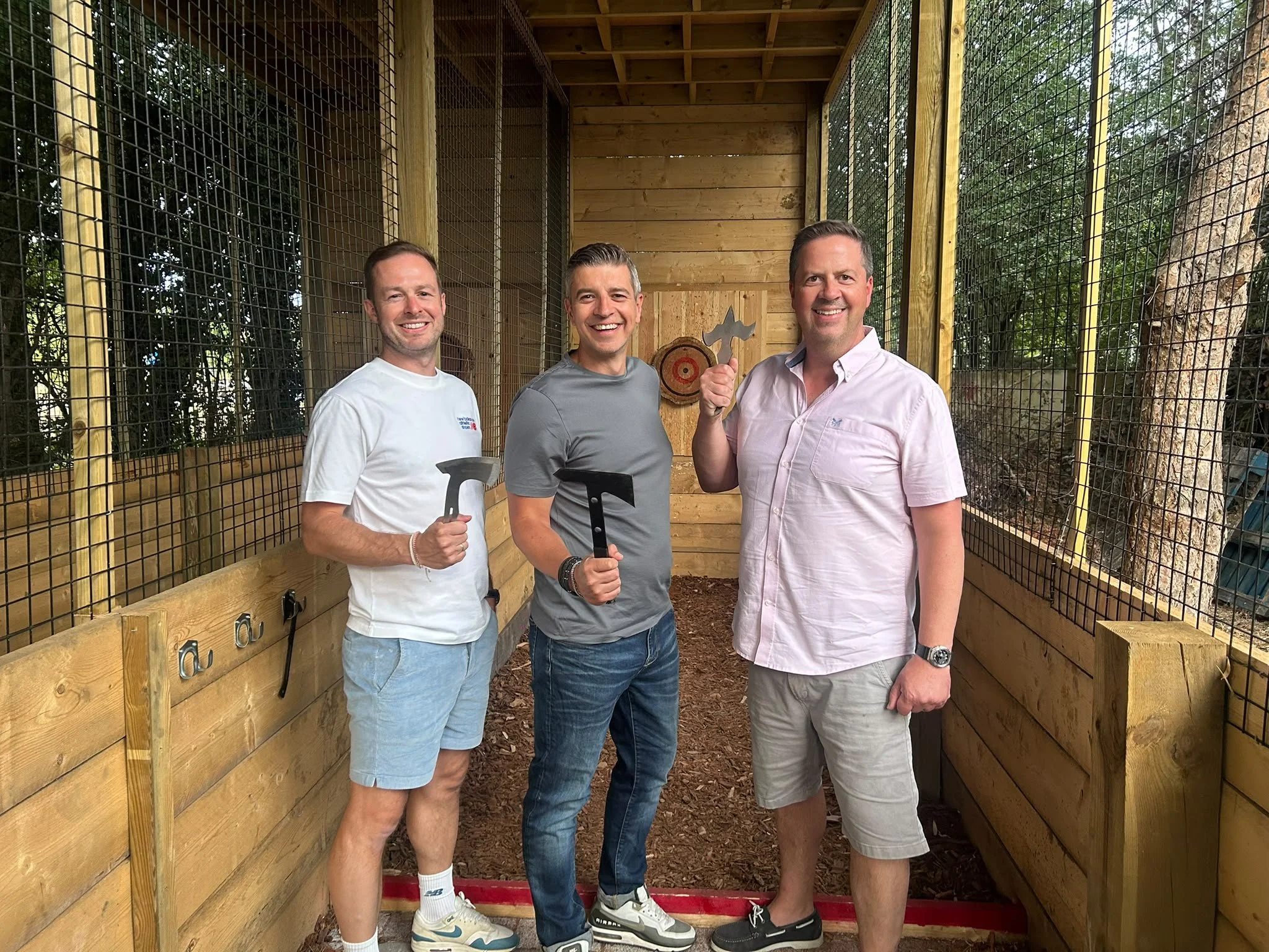 Axe throwing at Bermuda Blades in Henlow, Bedfordshire