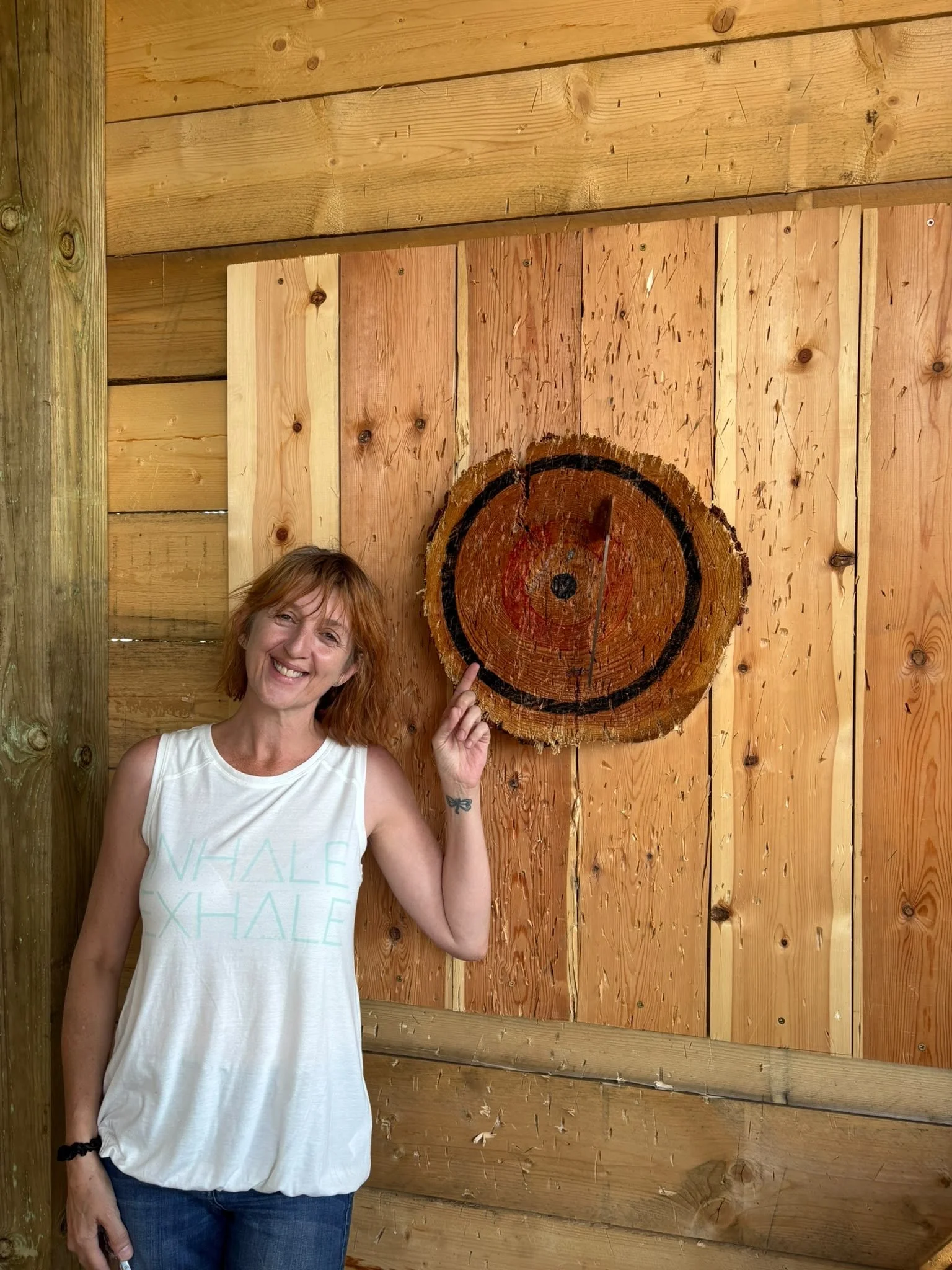 Axe throwing at Bermuda Blades in Henlow, Bedfordshire