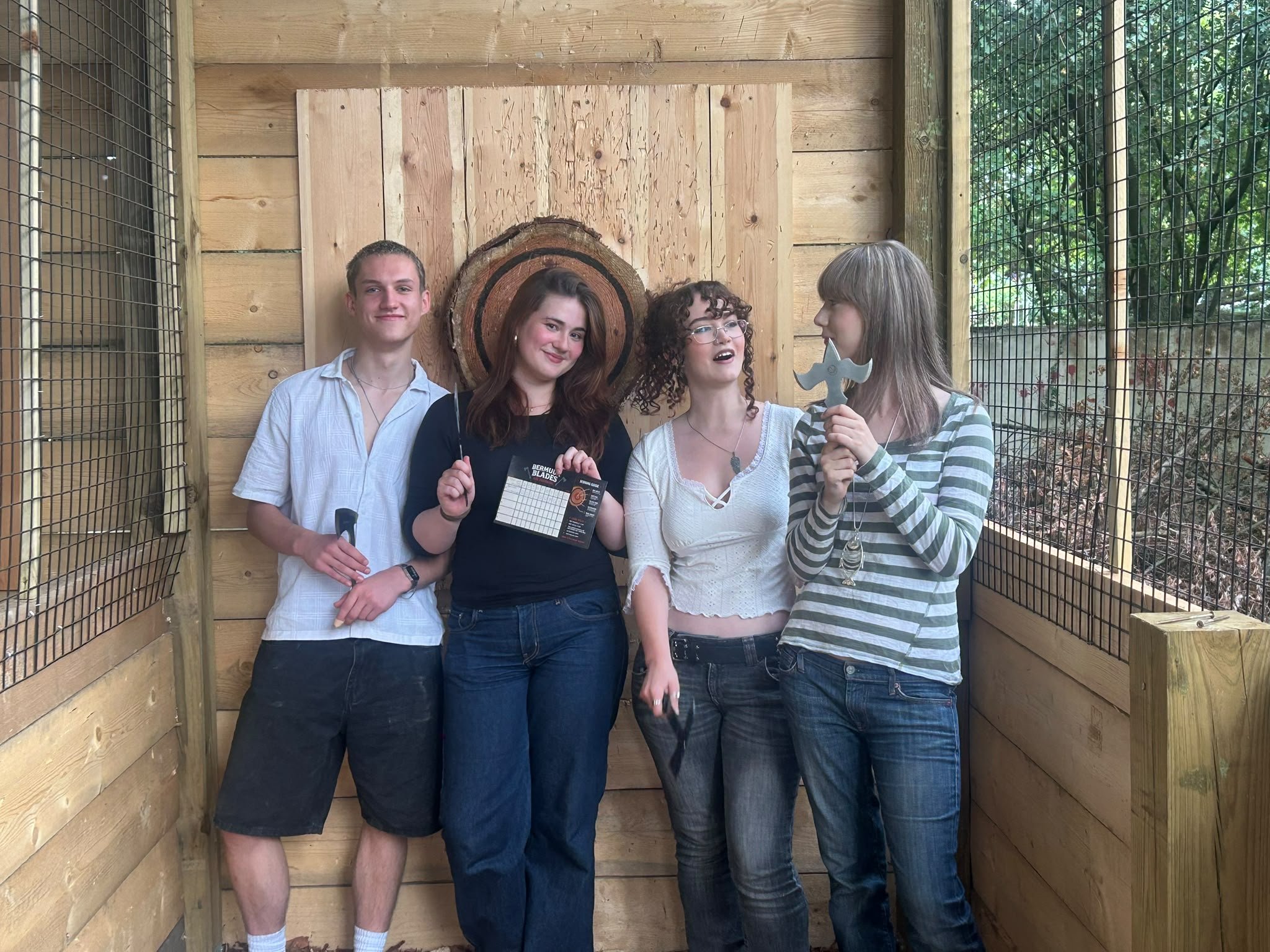 Axe throwing at Bermuda Blades in Henlow, Bedfordshire
