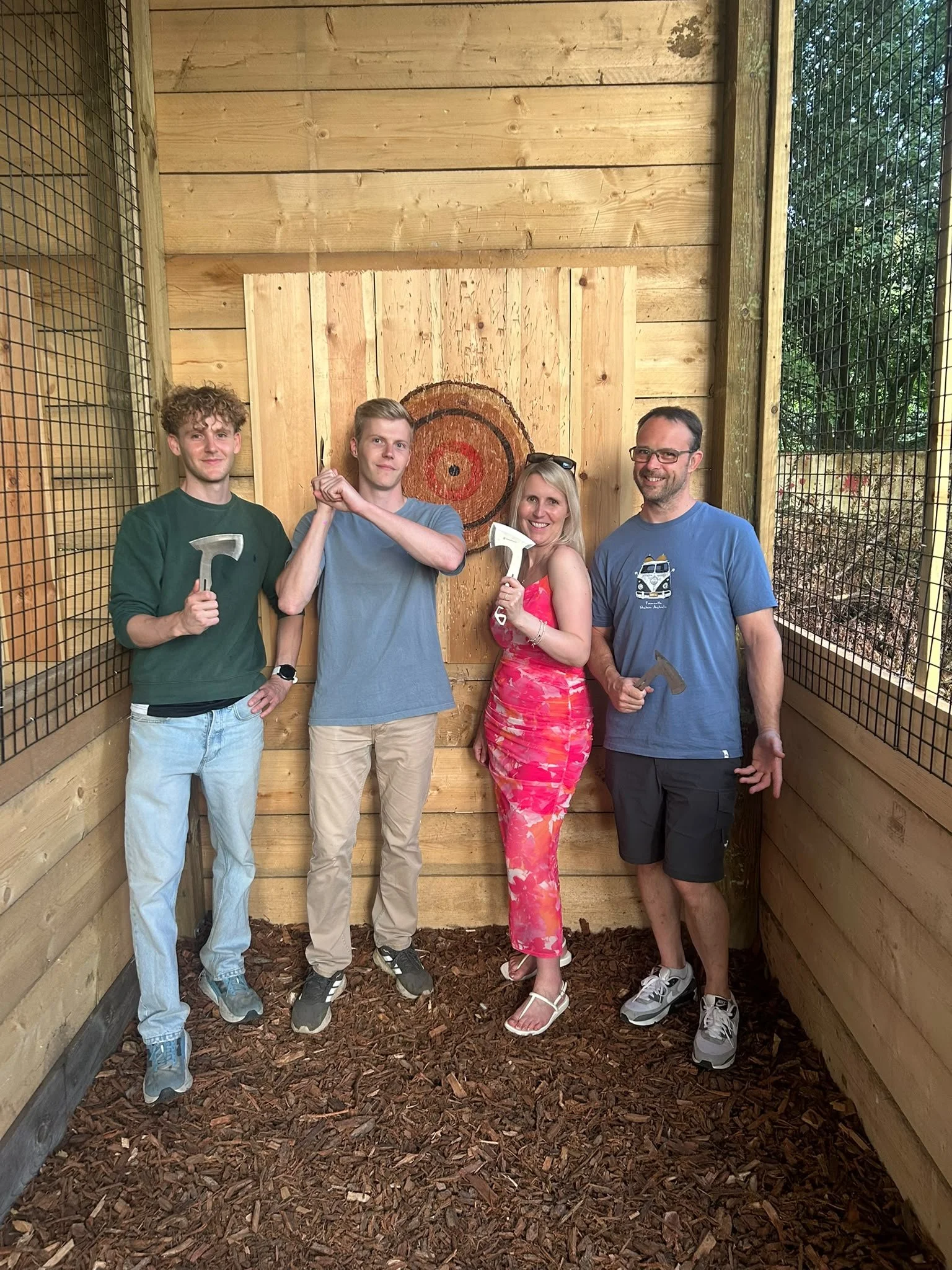 Axe throwing at Bermuda Blades in Henlow, Bedfordshire