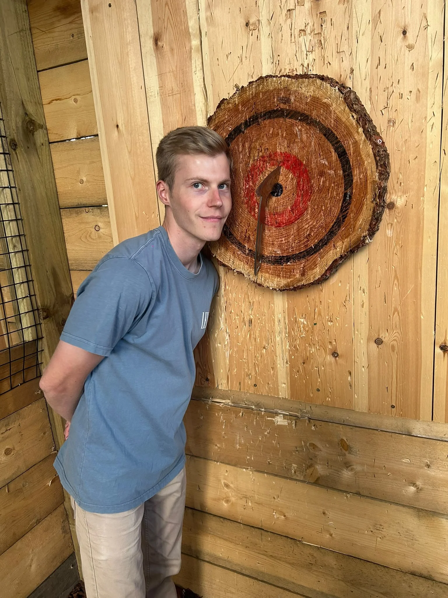 Axe throwing at Bermuda Blades in Henlow, Bedfordshire