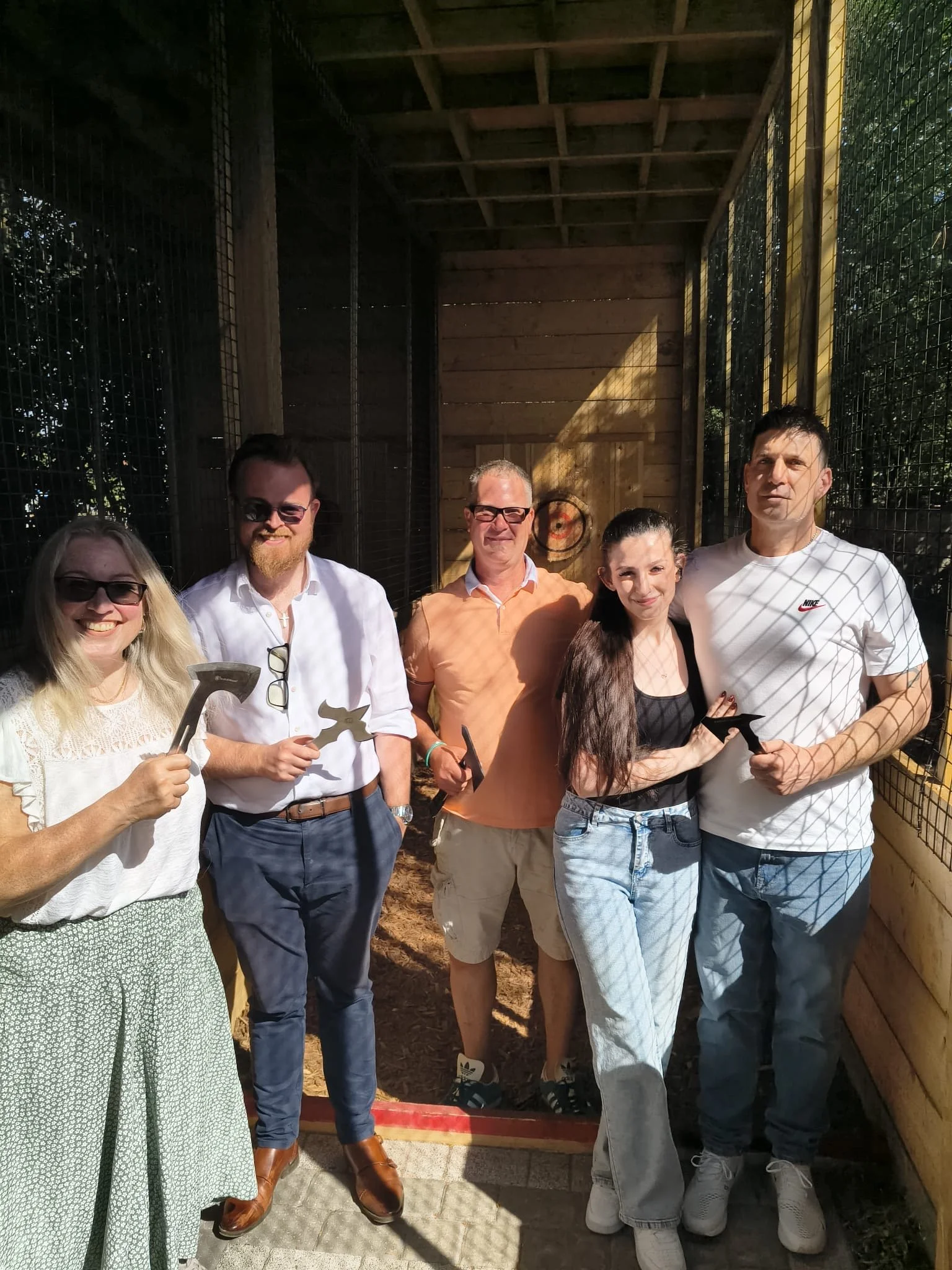 Axe throwing at Bermuda Blades in Henlow, Bedfordshire