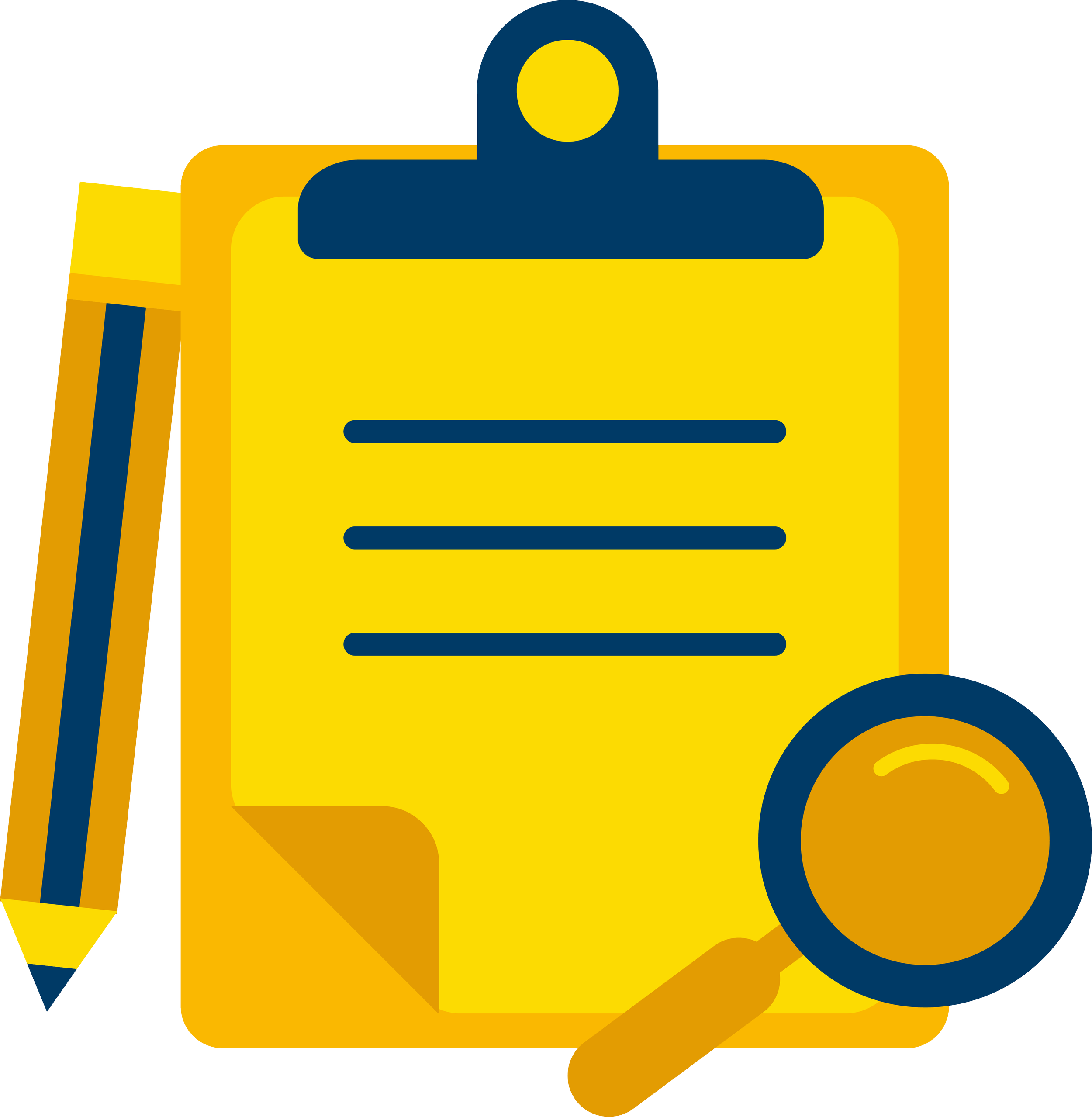 Graphic illustration of black backpack with yellow gear, pencil, and paper icons. Part of the NECTAR study Improving dental care pathways for children